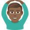Man Gesturing OK- Medium-Dark Skin Tone emoji on Emojione